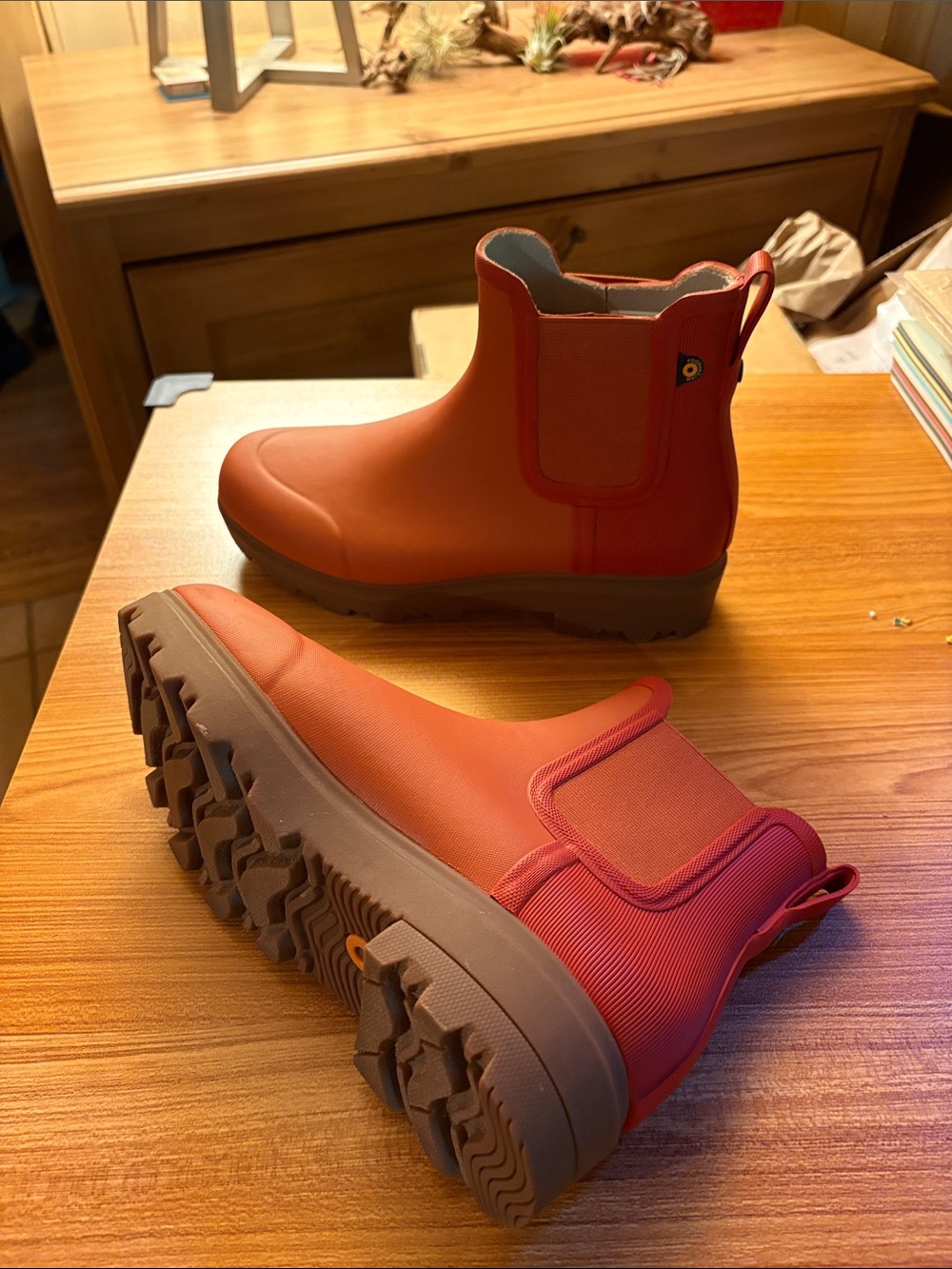 Women’s Burnt Orange Chelsea Rain Boots - Bogs